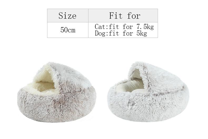Plush Round Cat Bed