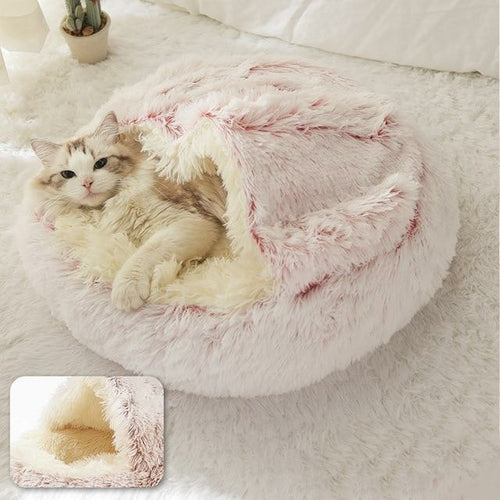 Plush Round Cat Bed