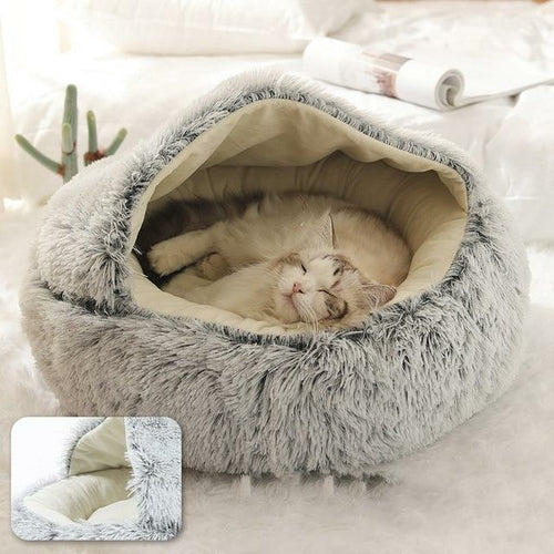 Plush Round Cat Bed