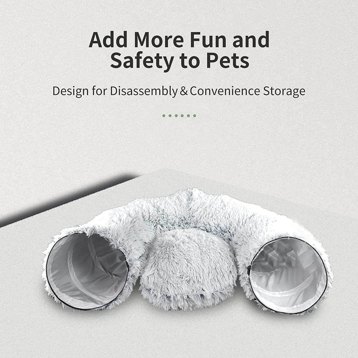 2-in-1 Round Cat Tunnel Bed | Cat Bed