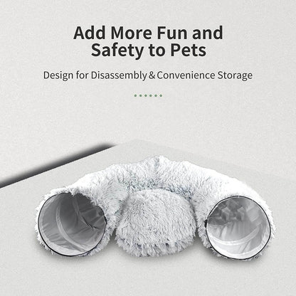 2-in-1 Round Cat Tunnel Bed | Cat Bed