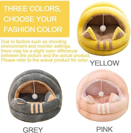 Cat Bed with Pom Pom | Cat Bed