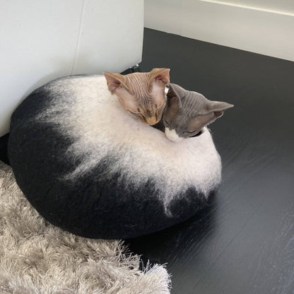 Charcoal & White Cat Cave