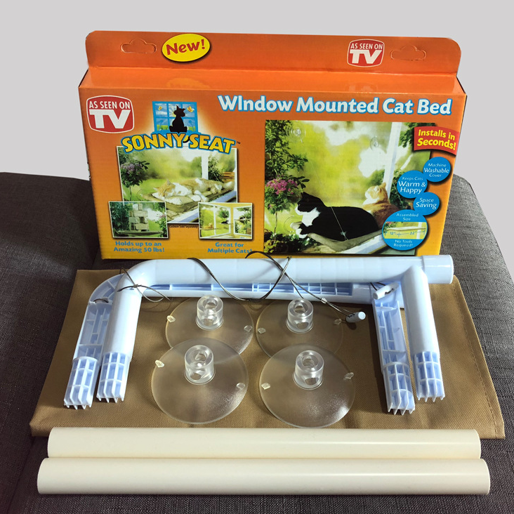 Hanging Cat Bed w/ Suction | Cat Hammock
