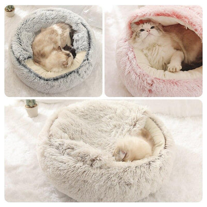 Plush Round Cat Bed