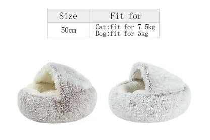 Plush Round Cat Bed