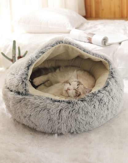 Plush Round Cat Bed