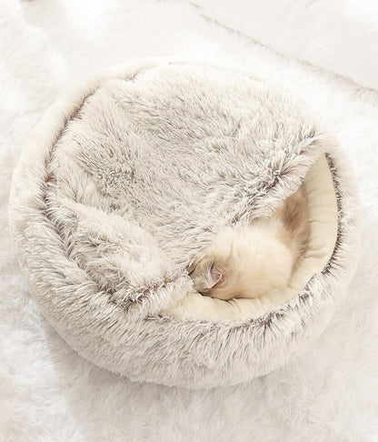 Plush Round Cat Bed