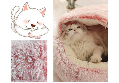 Plush Round Cat Bed