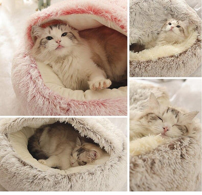 Plush Round Cat Bed