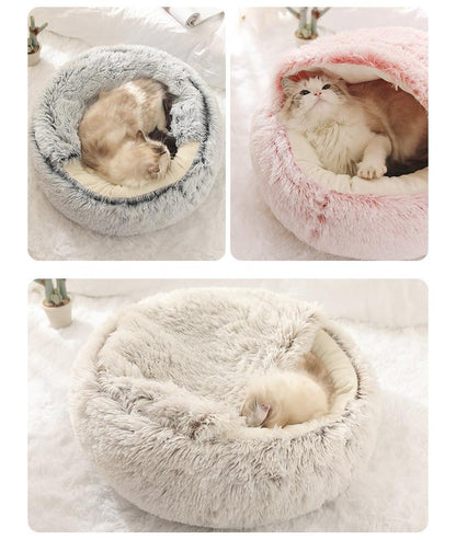 Plush Round Cat Bed