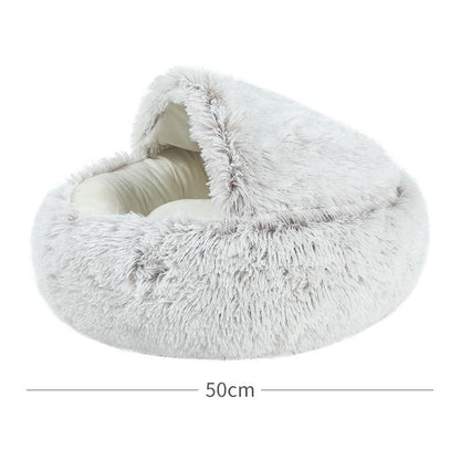 Plush Round Cat Bed