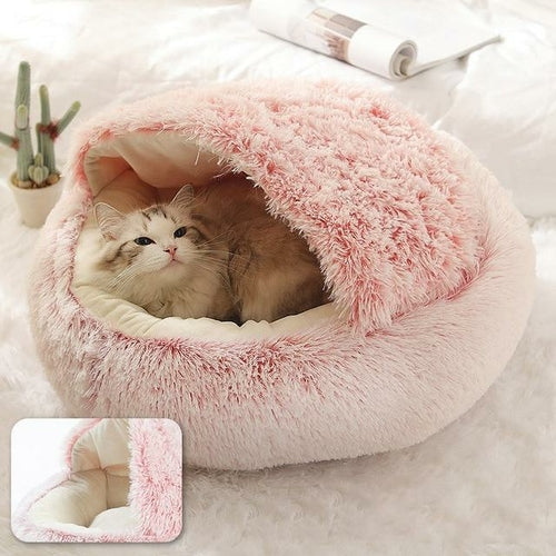 Plush Round Cat Bed