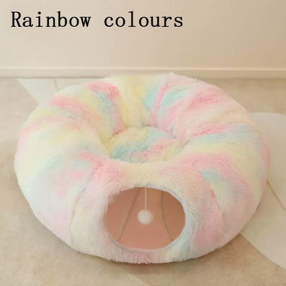 2-in-1 Round Cat Tunnel Bed | Cat Bed
